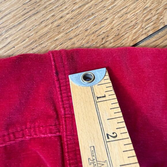 Y2K Western Red Corduroy Jacket 1X Button Front Plus Size Stretch Holiday Bold - Picture 12 of 14